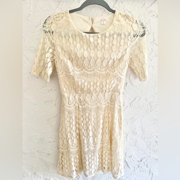 Xhilaration Dresses Cream Lace Dress Poshmark